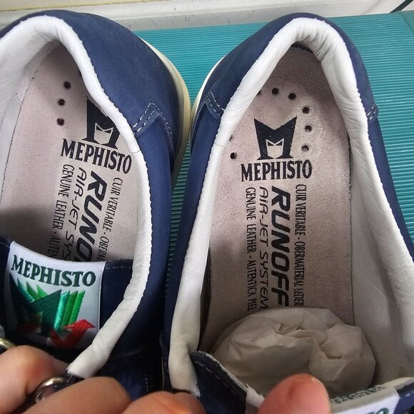 Mephisto Mens Match Maya 845 Optima H30 Sneakers Size 6.5 Navy Blue NEW IN BOX - Picture 6 of 13